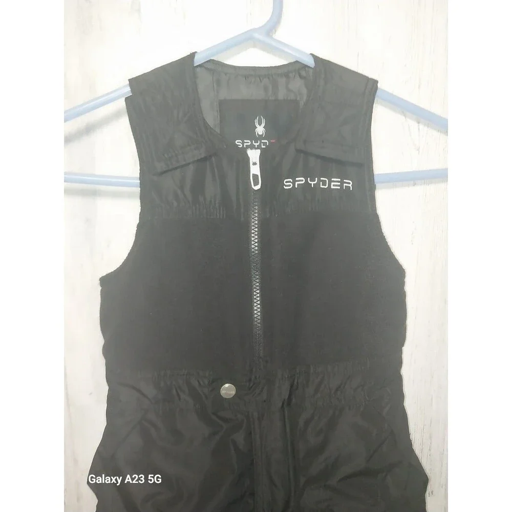 Spyder Boys Size 4T Black Insulated Ski Bib Snow Pants Fleece Snowsuit